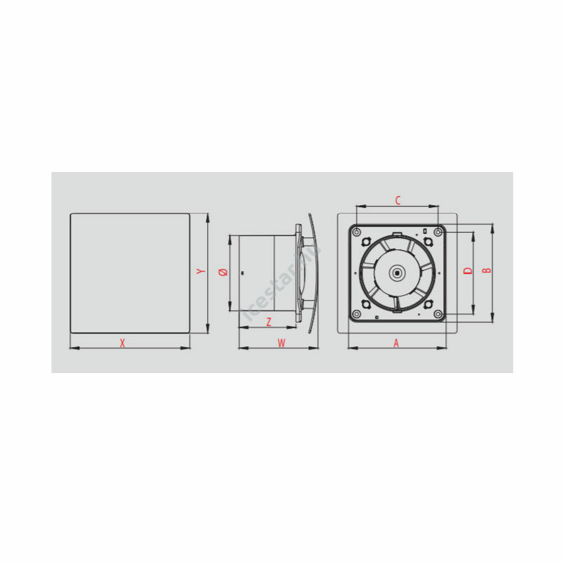 Awenta Escudo axiális ventilátor WEB150 alap változat - fehér