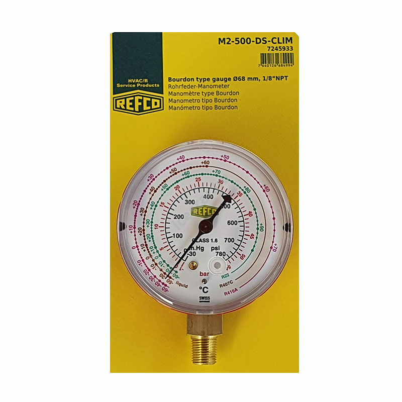 REFCO Nyomásmérő óra M2-500-DS-CLIM - manométer 
