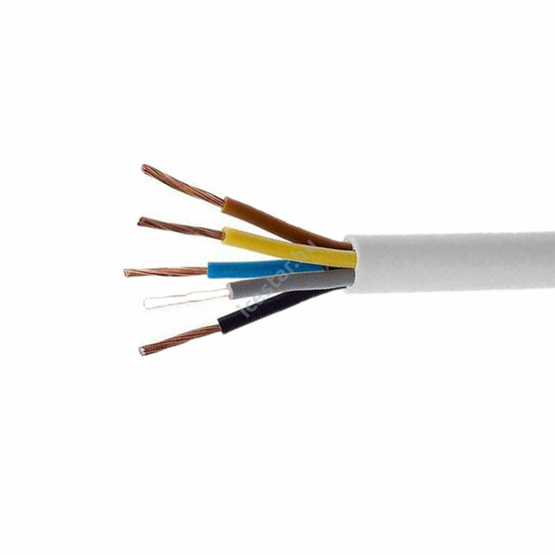 H05VV-F 5x1,5 mm (5G1,5) fehér MT kábel (sodrott) 100 m